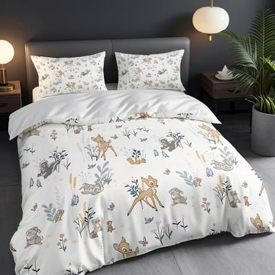 TEMU 3pcs Cartoon Patterned Bedding Sets, Quilt Covers And Pillowcases Soft And Comfortable Bedroom Decoration Lightweight And Warm All Does Not Quilt Pillow