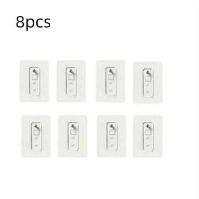 TEMU 4/6/8/10/15/20pcs Screw Wall Hook, Transparent Sticky Hook, No Punching Required, For Kitchen, Bathroom, Home, Office Self Adhesive Hooks
