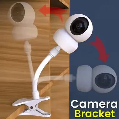 Support de caméra Flexible portable, support de caméra pour moniteur de bébé, moniteur de Webcam, Base de support pliable sans poinçon avec Clip