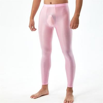 Pantaloni Leggings Tinta unica Finitura lucida Brillante Feticismo della pelle Effetto bagnato Per uomo Costume per Discoteca Parata dell'Orgoglio Mese dell'orgoglio Halloween Carnevale Adulti