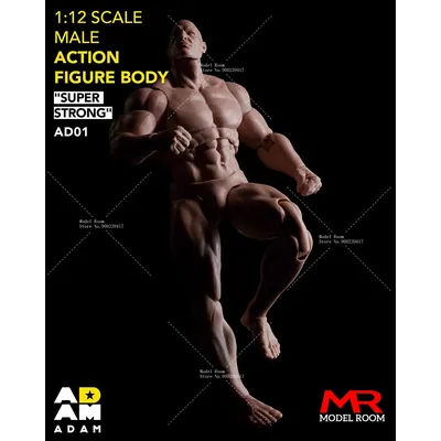 MUFF TOYS ADAM 1/12 Male Strong Muscle Joint Body 6'' Super Flexible Comic Soldier Action Figure Body Doll