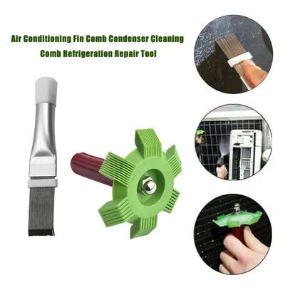 Portable Air Conditioning Fin Comb Radiator Condenser Cleaning Brush Repair Tool Cooling Straightening Cleaning Tool