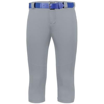 Russell Athletic RS4DBG Girls On Deck Softball Knicker in Baseball Grey size Large | Polyester