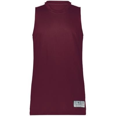 Augusta Sportswear AS6927 Athletic Swish Reversible Basketball Jersey T-Shirt in Maroon/White size Large | Polyester 6927