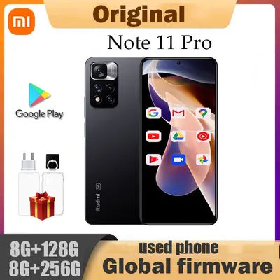 Xiaomi Redmi Note 11 Pro 5G smartphone 108MP Camera Global rom MediaTek Dimensity 920 HyperOS 1.0 5160mAh used phone