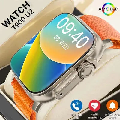 2025 nouvelle montre intelligente T900 U2 montre Ultra IWO montre Ultra NFC Smartwatch série 9 Bluetooth appel 2.2 pouces montre de Fitness sans fil
