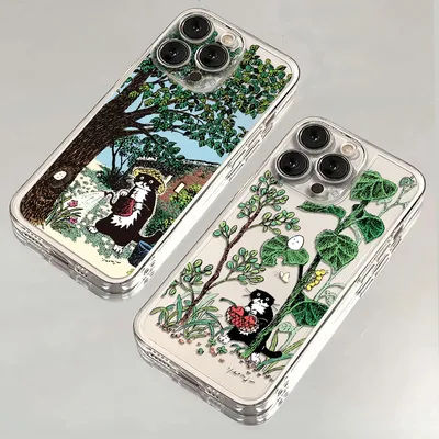 Lovely Cartoon Black Cat Phone Case For iPhone 16e 16 15 14 13 12 11 Mini Pro Max X XR XSMax 7 8 Plus Transparent Soft TPU