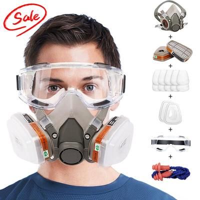 TEMU 17 In 1 Full Face Mask 6200 Gas Mask Facepiece Spray Respirator Filter Chemical