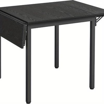 TEMU Folding Dining Table, Drop Leaf Extendable, For Small Spaces, Seats 2-4 People, Industrial, 78 X 120 X 76. 2cm, Utility Racks