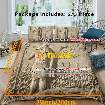 TEMU Egyptian 3d Duvet , Washable - Includes Pillowcases, No - Bedding