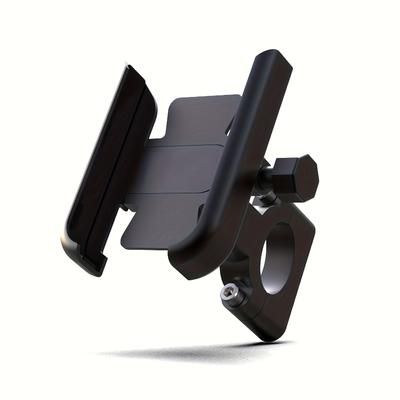 TEMU 1pc/universal Aluminum Alloy Bicycle Motorcycle Mobile Phone Holder, Street Travel Motorcycle Navigation Bracket, Anti-vibration 360° Adjustable Mobile Phone Holder, Riding Equipment Accessories