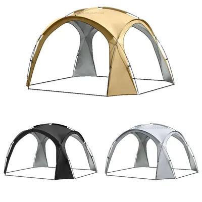 Outdoor Party Tent, Circular Yurt Dome, Camping Travel Sun Protection and Shading, Silver Coated Portable Foldable Pavilion Tent