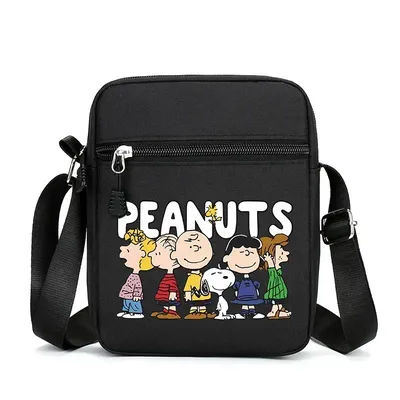 Snoopys Oxford Shoulder Bag Pikachu Durable Mini Black Mobile Phone Pouch Women Waist Pack Men Casual Crossbody Bags Unisex Gift