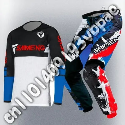 Ensemble d'équipement de Motocross pour adultes, Cross MX vtt Enduro, Kits pour hommes et femmes, Combo de moto, vert, bleu, rouge, jaune, noir, pantalon en Jersey