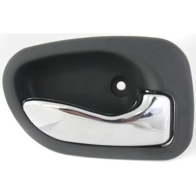 JC Whitney Interior Door Handle Gray bezel with chrome lever, Front Or Rear, Passenger Side, 1-year unlimited-mileage warranty REPH462385