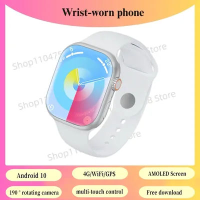 CD99 S9 S10 Smart Watch Smartwatch With 800W Rotating Camera GPS WIFI Compass 4G SIM Card 128GB Momery Android 10 Phone Watch