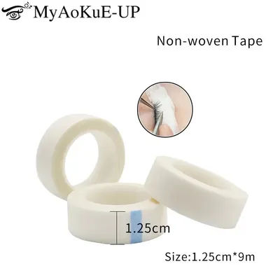 White 24 rolls Non-woven Wrap Medical Tape Eyelash Extension Lint Free Eye Pads White Silk Paper Under Patches Medical Tapes