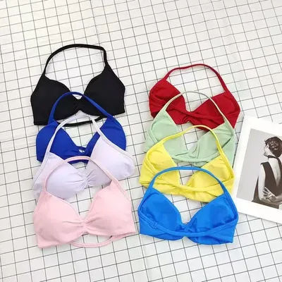 Dynamic Impact Fitness Bra Macron Color Strappy Halterneck Yoga Gym Removable Cups Women Workout Gym Top Halter Sport Bra