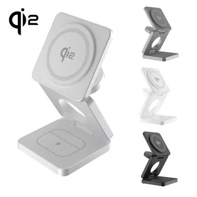 Chargeur sans fil 3 en 1 Qi2 15W pour iPhone 16 15 14 13 12, Station de charge rapide pour Apple Watch 9 8 7 6 5 pour support Airpods pro