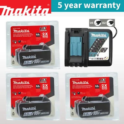 Batterie au lithium d'origine Makita 18 V 6,0 Ah – Alimentation à haute efficacité pour BL1860B