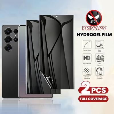 TEMU 2pcs Privacy Hydrogel Film For For Galaxy S25 S24 S23 Fe S22 S21 S20 Fe Note 20 Plus Anti-peeping Soft Tpu Screen Protector Self-, Ultra-thin