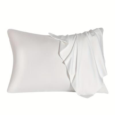 TEMU 1pc Pillowcase 19mm, Standard Size, Queen Size, King Size With Hidden Zipper, Soft Breathable, Pillow Cover