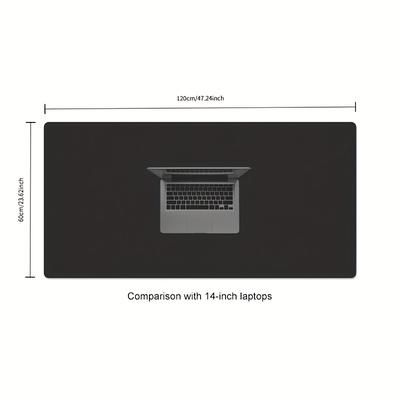 TEMU Black And Red Pu Mouse Pad, Artificial Leather Office Desk Mat, High-end Laptop Desk Mat, Durable And Easy To Clean Desktop Protection Mat, Multiple Sizes Suitable For Multiple Scenes