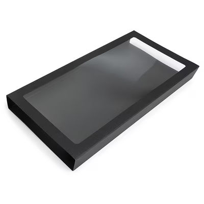 Black Kraft Slip Cover for XL Round Cookie Tackle Box 8 Cavity 5 5/16" x 1 1/16" x 10 7/16" 25 pack KRL24OB