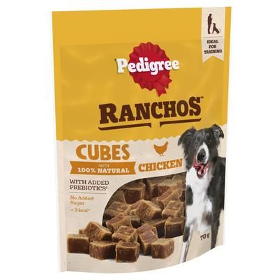 2x70g Chicken Reward Cubes Ranchos Pedigree Dog Treats