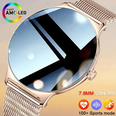 2025 nouvelle montre intelligente Ultra-mince Durable pour femmes 1.43 "écran AMOLED Bluetooth appel Sport Fitness dames Smartwatch pour Android iOS