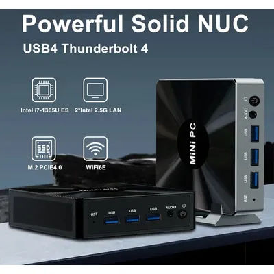 Intel 13th gen i5 13500H i7 13700H i9 13900H Mini PC HD DP Type-C AX210 WiFi6 Bluetooth5.2 2*LAN Desktop Office Computer 2xDDR4