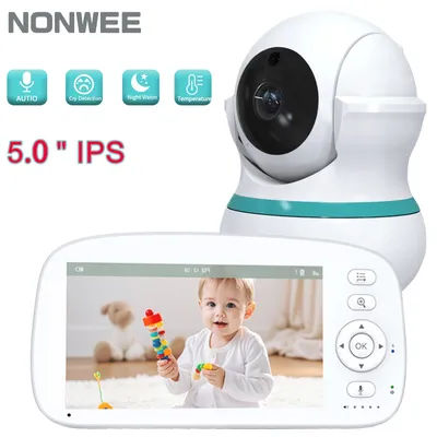 Baby monitor HD da 5". | FHSS 2.4G, 5000 mAh 35 ore | Avviso di temperatura, VOX, 360 ° PT.PT.