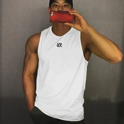 Summer Sport Gym Vest Men Running Tank Top Quick Dry Training T-shirts Workout Singlets Fitness