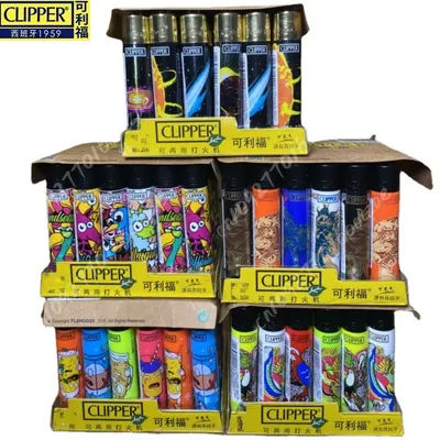 Clipper Lighter Grinding Wheel Mini Lighter Butane Flashlight Lighter (24pcs) Men's Small Tools Cool Gift Cigarette Accessories