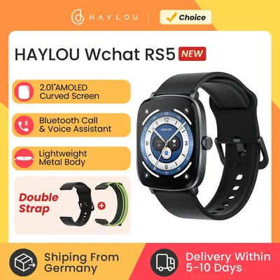 HAYLOU montre RS5 Smartwatchs 2.01 ''AMOLED affichage Bluetooth appel Assistant vocal étanche Sport activité Fitness montre intelligente