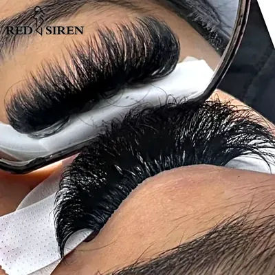 RED SIREN 25mm Volume Long Fluffy Mink Lashes Vendor New Wispy Cosplay False Eyelashes