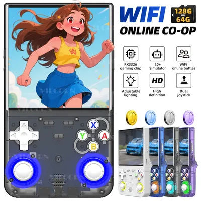 2025 R36Ultra Handheld Game Player Linux System 4inch IPS Portable Video Game Console For PSP/GBA/DC Wi-Fi Enabled RGB Joystick