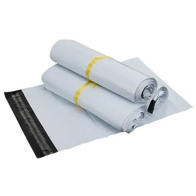 New White/Black PE Mailing Bags - 0.06mm Thickness, 100pcs/Bag, Unprinted