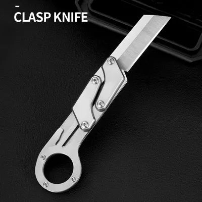 6.8inch EDC Camping Kitchen Knife Stainless Steel Outdoor Survival Knife with Sheath Military Tactical Knife for Self-Def