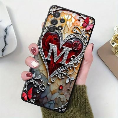 TEMU Phone Case Galaxy A55 5g, A54, A52, A14, A53, A34, A13, A12, A51, A33, A71, A72, A73 Featuring A Design , Flowers, And .