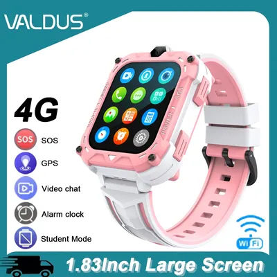 VALDUS 2025 nouveau VK39 4G enfants Smartwatch GPS SOS appel vidéo WIFI carte SIM 0.08Mpix caméra grand écran 4G montre pour enfants cadeau
