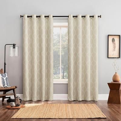 Wide Width Sun Zero™ Tollan 100% Blackout Panel by BrylaneHome in Taupe (Size 50" W 63" L)