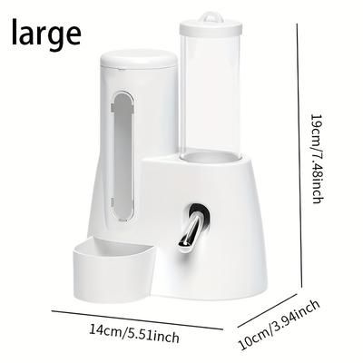 TEMU 2-in-1 Hamster Feeder And Water Dispenser Set - Pp Material, Uncharged, No Battery Needed - Ideal For Small Pets, Includes Food Bowl And Water Bottle, Pet Supplies|modern Feeder|durable Dispense