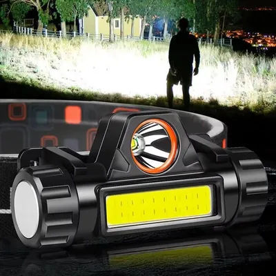 Mini Powerful LED Headlight Outdoor Headlamp USB Rechargeable Flashlight Waterproof Head Torch For Camping Fishing Lantern