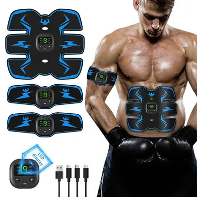 EMS Electric Muscle Stimulator Belt Microcurrent Waist Trainer Massage Slimming Workout Home Gym Portable Fitness