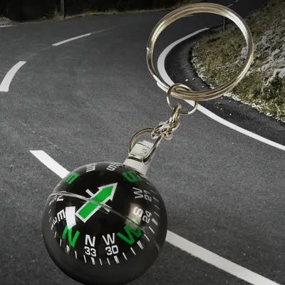 1pc Portable Lightweight Emergency Compass Outdoor Survival Keychain Ball Compass Tool Outdoor sports camping tools survival