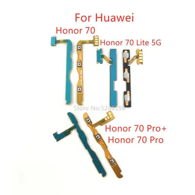 1pcs Power On / Off key Mute Volume Button Ribbon Flex Cable For Huawei Honor 70 Lite 5G Honor 70 Pro Honor 70 Pro+ ReplacePart.