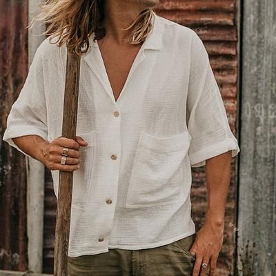 Retrò Vintage Medievale Rinascimento Blusa / Camicia Costume Per uomo Mascherata Casual Quotidiano Adulti Blusa