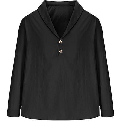 Retrò Vintage Medievale Rinascimento Camicia Pirata Vichingo Tinta unica Costume Per uomo Costumi da pirata Halloween Carnevale Vacanza Casual Quotidiano LARP Adulti Camicia Primavera Estate