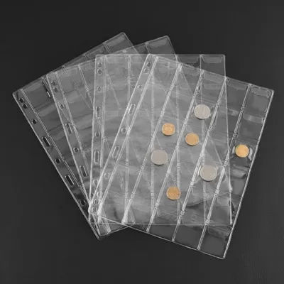 10/100pcs Collection Money Album Case Classic Coin Holder Sheet Mini Penny Coin Storage Albums 30 Pockets Coins Collection Album